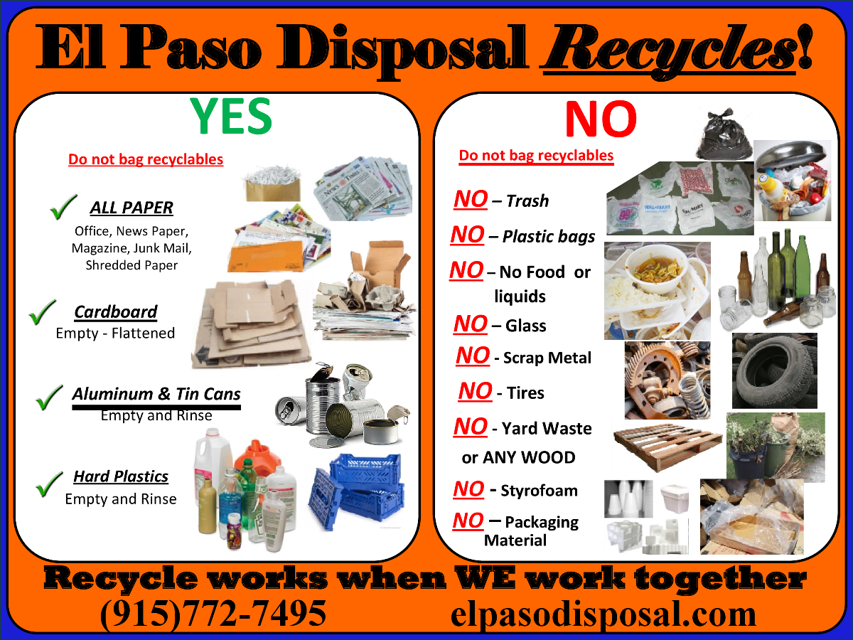 El Paso Disposal Recycles.